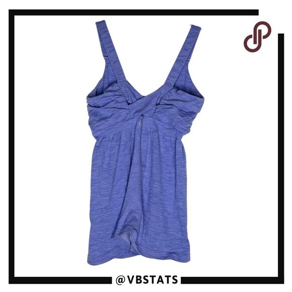 Athleta Women's Twist Front Racerback Yoga Intertwine Tank Bra Periwinkle Sz XS - Picture 2 of 4